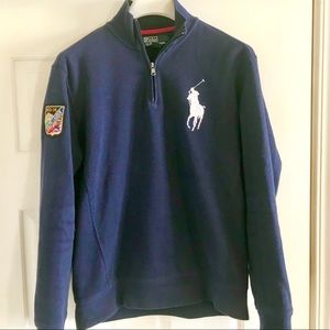 Polo by Ralph Lauren Men’s Navy Half Zip Sweater